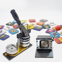 Vente chaude Machines à badges aimantés pour réfrigérateur 50*50mm 2*2 pouces avec coupe-papier