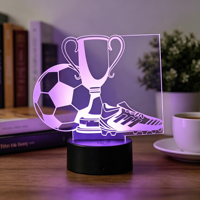 Lampe de table 3D de sport de football, trophée commémoratif, lampe de nuit LED USB, cadeau original, lampe décorative intelligente pour intérieur