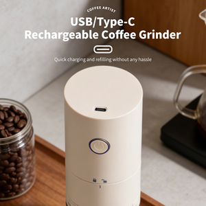 เครื่องบดเมล็ด<span class=keywords><strong>กาแฟ</strong></span>แบบพกพา ชาร์จไฟได้ ผลิตจากพลาสติกและโลหะ ใช้ในบ้านได้ อัตโ<span class=keywords><strong>นม</strong></span>ัติเต็มรูปแบบ ขนาดเล็ก บดละเอียดเป็นผงกาแฟ - Product Image 2