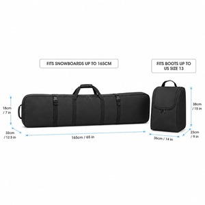 Bolsa Acolchada para Tabla de Snowboard con Logotipo Personalizado, 165 cm, Juego Combinado con Bolsa para Botas, Tela Ripstop 600D, Fabricación OEM/ODM Directa de Fábrica, MOQ 500 Conjuntos, Venta al Por Mayor - Product Image 2