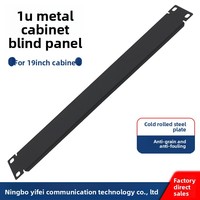 Plaque aveugle 1U pour montage en rack aviation, panneau de couverture Cat6 RJ45 plaqué or, 8 ports, connecteurs Ethernet ignifuges