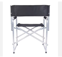 Chaise de plage portable en métal avec table amovible - Chaise de camping pliable robuste pour mobilier d'extérieur