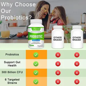 OEM органические пробиотики, 100 миллиардов рецептурных пробиотиков для женщин и мужчин, полные стабильные пробиотические добавки в капсулах