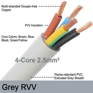 <span class=keywords><strong>Fil</strong></span> <span class=keywords><strong>électrique</strong></span> multiconducteur en cuivre toronné 3x2,5 mm² avec isolation PVC ultra flexible - Product Image 6