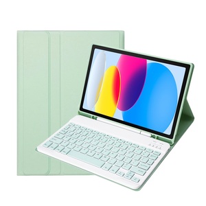 Étui coloré pour tablette <span class=keywords><strong>iPad</strong></span> 10e génération <span class=keywords><strong>10</strong></span>,9 pouces avec clavier sans fil, compatible <span class=keywords><strong>iPad</strong></span> 11e génération 2025 A16, étui pour <span class=keywords><strong>iPad</strong></span> <span class=keywords><strong>10</strong></span> - Product Image 4