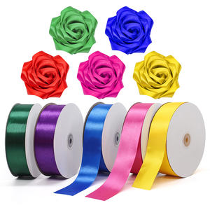 シングルフェイスサテンリボン1.5インチ100ヤードギフトラッピングとパーティーリボン用バラ - Product Image 1