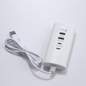 Nhà máy tùy chỉnh <span class=keywords><strong>Multi</strong></span>-Port 3-Way ổ cắm 2 <span class=keywords><strong>USB</strong></span> 2 Type-C cổng <span class=keywords><strong>USB</strong></span> cắm điện ổ cắm với 1m Dải điện - Product Image 1