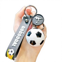 Nuevo Llavero de PVC con Diseño de Fútbol de Dibujos Animados, Souvenir Creativo, Regalo con Diseño Adorable