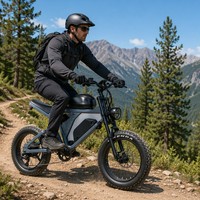 Vélo électrique à pneus larges 750W, double batterie 48V 15AH, cadre en aluminium 6061, 20x4.0, 7 vitesses, frein à disque hydraulique