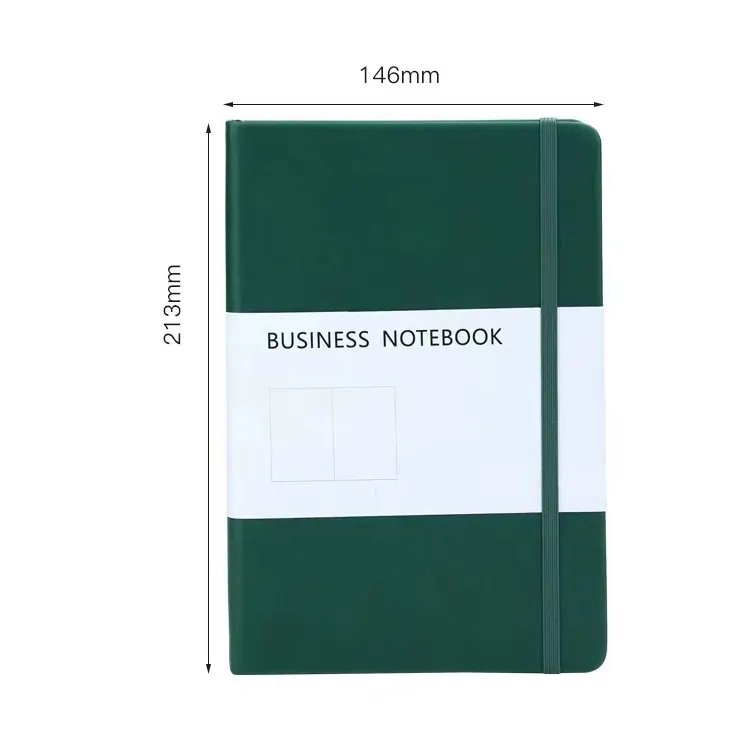 Logo kustom A5 sampul keras dihiasi Notebook sublimasi yang dapat disesuaikan jurnal Notebook kulit PU dengan pita elastis
