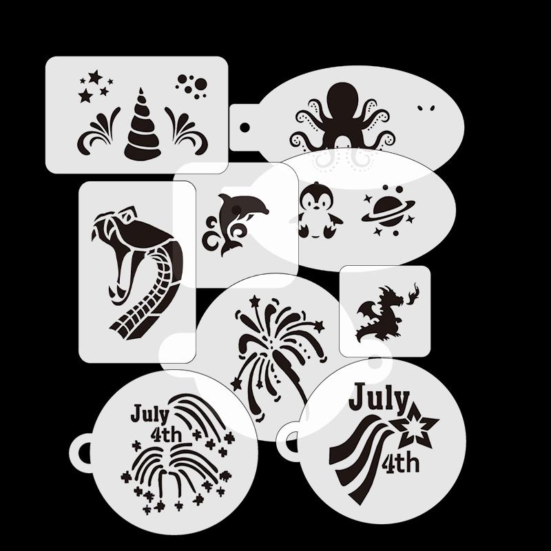 Оптовая продажа, Пластиковые блестящие трафареты для рисования ПЭТ