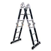 Échelle télescopique pliable en fer pour le camping en plein air et les situations d'urgence