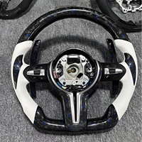 Volant de direction personnalisé en fibre de carbone LED M Performance compatible avec BMW F30 F10 F32 F10 F20 F07 F01 E46 E60 E90 M3 M4 M5
