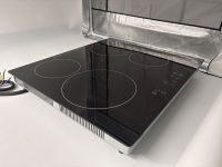 Table de cuisson électrique infrarouge en céramique 6800 W avec contrôle tactile, 4 brûleurs intégrés et verrouillage enfant