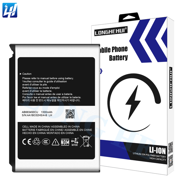 New 1300mAh Replacement Battery for Samsung SGH-i780/i788 GT-C6620/C6625 Phone Battery AB663450CU Phone Batteries
