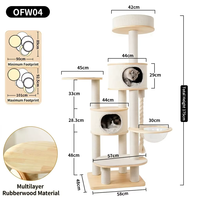 Centre d'activités pour chat de luxe moderne et robuste, avec branches en bois véritable et griffoir en sisal, structure d'escalade pour chat, unique pour Noël