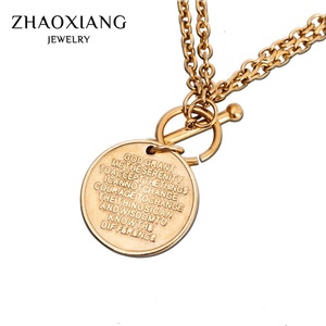 Colliers superposés pour femmes, collier ras du cou en acier inoxydable plaqué or 18 carats, pendentif personnalisé, bijoux sur mesure - Product Image 5