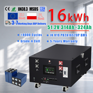 Batterie solaire Lifepo4 EU Stock JK V19 BMS 48V 51.2V 280AH 314Ah 15kWh 16kWh utilisable directement avec un onduleur - Product Image 1