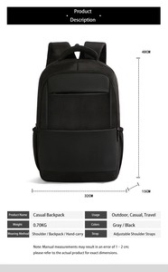 Mochila de Viaje Diaria Versátil 3 en 1 Convertible en Carro con Correa, Panel Trasero Transpirable, Ligera y Espaciosa - Product Image 2