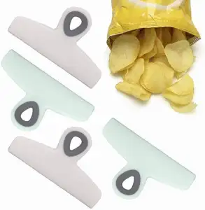 Ds1539 Keuken Opslag Voedsel Snack Afdichting Zak Clips Klem Plastic Zak Clips Afdichting Grip Koelkast Magneet Food Bag Clips