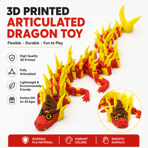 <span class=keywords><strong>Drago</strong></span> Flessibile Stampato in 3D Vashine, Giocattolo Sensoriale Articolato con Accessori da Mago, <span class=keywords><strong>Drago</strong></span> Antistress per Appassionati di Magia - Product Image 1