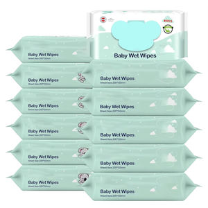 Lingettes nettoyantes domestiques sans alcool pour nouveau-nés Lingettes humides parfumées à base d'<span class=keywords><strong>eau</strong></span> pour <span class=keywords><strong>bébé</strong></span> Lingettes pour <span class=keywords><strong>bébé</strong></span> sensibles 80 pièces - Product Image 2