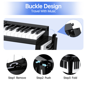Piano électrique <span class=keywords><strong>MIDI</strong></span> TERENCE X88C haute fidélité, design ultra-fin et compact, idéal pour les performances en extérieur et les voyages - Product Image 3