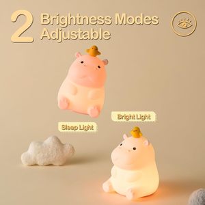 <span class=keywords><strong>Veilleuse</strong></span> LED ATSUI <span class=keywords><strong>Hippo</strong></span>, Lampe Animale Nouveauté en Silicone Alimentaire, 2 Niveaux de Luminosité Réglables, Décoration de Bureau pour Crèche, Cadeau Amusant pour - Product Image 4