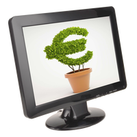 Moniteur TV LCD TFT étanche de 12 pouces avec connecteur VGA, moniteur LED bon marché de 12,1 pouces avec port TV