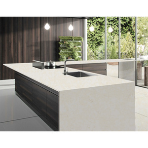 Nhà máy tùy chỉnh phong cách hiện đại cararra Trắng Nhân Tạo Quartz slab không thấm nước thân thiện với môi trong nhà Countertop bảng Top Vanity - Product Image 6
