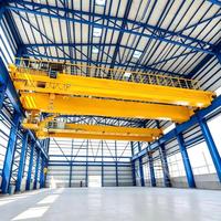 Kran Overhead Elektrik Double Girder 25 Ton yang Disesuaikan untuk Fabrikasi Struktur Baja dan Penanganan Berat di Bengkel
