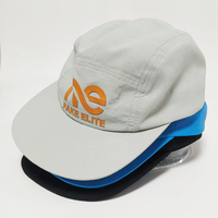 Topi Kriket Berlubang Laser Cut Sport Outdoor 5 Panel Tanpa Struktur, Topi Camping Ringan Bahan Nylon Lembut untuk Lari