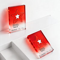 Trophée Étoile en Cristal Personnalisé à Cinq Branches avec Gravure Personnalisée pour la Reconnaissance d'Entreprise et les Récompenses pour la Conception de Produits et les Achvements