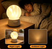 Nouvelle Lampe d'Ambiance 2026 pour Chambre à Coucher : Lampe Boule Magique Projecteur Aurore Boréale et Ciel Étoilé Rotatif, Lampe de Chevet Simple