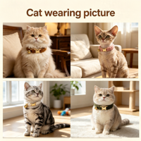 Collier pour chat en velours doux, réglable et personnalisé, avec clochette, pour chatons, pour un confort quotidien en intérieur