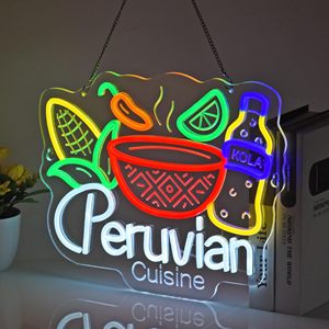 Letreros <span class=keywords><strong>de</strong></span> Neón <span class=keywords><strong>de</strong></span> Cocina <span class=keywords><strong>Peruana</strong></span>, Decoración <span class=keywords><strong>de</strong></span> Pared, Arte para Colgar, Letreros <span class=keywords><strong>de</strong></span> Neón Personalizados con Logotipo para Restaurantes Peruanos, Bares y <span class=keywords><strong>Comida</strong></span> Latina - Product Image 5