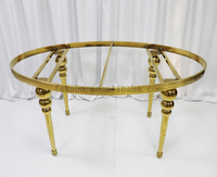 Ensemble de table et de chaises de banquet de mariage en verre transparent rond en acier inoxydable de luxe pour hôtel et événements