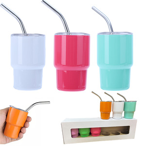 Vaso de Acero Inoxidable Ecológico de 3oz con Logotipo Personalizado, Tapa de Plástico de Alta Calidad, Diseño Atractivo para Fiestas - Product Image 5