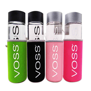 Botella De Agua Potable De Cristal Del Deporte Del Cilindro De 250ml 500ml 800ml Voss Con Las <span class=keywords><strong>Tapas</strong></span> - Product Image 2