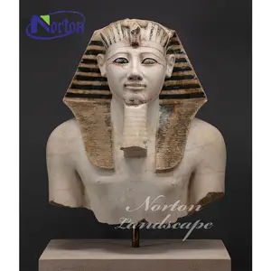 Fadton — Statue en pierre sculptée à la main, Sculpture de buste, taille de vie polissage du marbre égyptien, 1x pour vente
