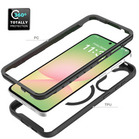 Étui magnétique Samsung A57 2 en 1 Coque antichoc Anti-empreintes digitales Coques transparentes pour iPhone en vrac pour Galaxy A37 A36 A17 A16