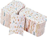 Oreiller en papier kraft vintage personnalisé boîte d'emballage de bonbons boîte à motif de fleurs boîtes cadeaux rustiques