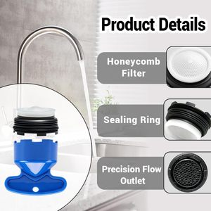 Kit de Aireador para Grifo de 23.5mm con Llave de Extracción, Antisalpicaduras, Repuesto, Paquete de 3, para Cocina y Baño - Product Image 5