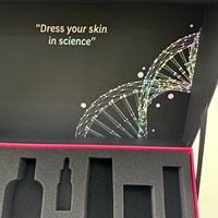 Boîte cadeau en papier magnétique rigide avec logo personnalisé et insert en mousse EVA pour kit de soins de beauté, emballage à rabat pour ensemble cosmétique de marque