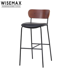 WISEMAX FURNITURE commercial industriel café meubles comptoir hauteur métal chaises <span class=keywords><strong>de</strong></span> <span class=keywords><strong>bar</strong></span> contreplaqué <span class=keywords><strong>tabouret</strong></span> haut <span class=keywords><strong>de</strong></span> <span class=keywords><strong>bar</strong></span> - Product Image 6