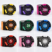 Jetons de poker en argile personnalisables de 14 g avec motif blé, jetons de casino haut de gamme pour club de poker, prix direct usine