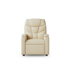 Sillón Reclinable de Masaje de Tela Crema, Masaje Corporal Completo, Enchufable, para Uso Doméstico - Product Image 1