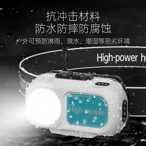 Lampe frontale haute puissance T-101 rechargeable 1200 mAh LED lumière blanche pour pêche en extérieur et utilisation d'urgence - Product Image 5