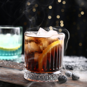 Verre à whisky à rayures créatives en gros, verre à bière épais à coupe diamant, verre à whisky en cristal - Product Image 5