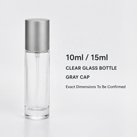 Botol Parfum Mini Kaca 10ml 15ml Grosir, Botol Semprot Sampel Wewangian Perjalanan dengan Leher Crimp Kosong